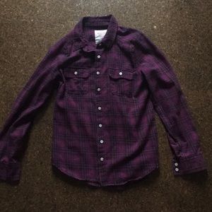 Mossino Purple Black Lined Flannel